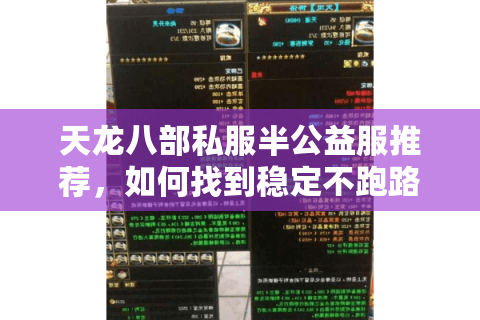 天龙八部私服半公益服推荐，如何找到稳定不跑路的养老服？