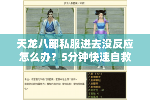 天龙八部私服进去没反应怎么办?5分钟快速自救指南 天龙八部私服进去没反应怎么办?5分钟快速自救指南