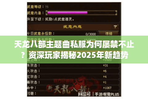 天龙八部主题曲私服为何屡禁不止?资深玩家揭秘2025年新趋势 天龙八部主题曲私服为何屡禁不止?资深玩家揭秘2025年新趋势