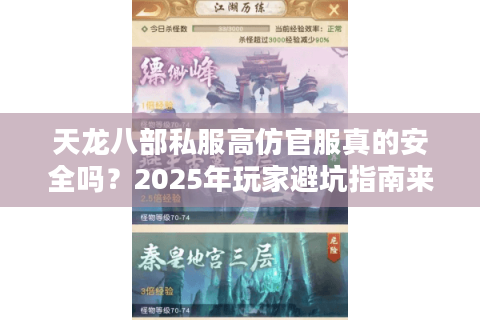 天龙八部私服高仿官服真的安全吗?2025年玩家避坑指南来了 天龙八部私服高仿官服真的安全吗?2025年玩家避坑指南来了