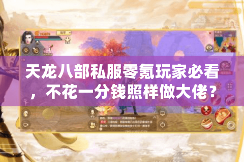 天龙八部私服零氪玩家必看,不花一分钱照样做大佬? 天龙八部私服零氪玩家必看,不花一分钱照样做大佬?