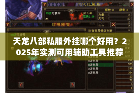 天龙八部私服外挂哪个好用?2025年实测可用辅助工具推荐 天龙八部私服外挂哪个好用?2025年实测可用辅助工具推荐