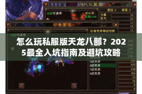 怎么玩私服版天龙八部?2025最全入坑指南及避坑攻略 怎么玩私服版天龙八部?2025最全入坑指南及避坑攻略