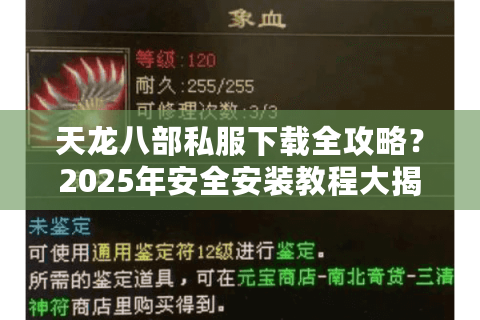 天龙八部私服下载全攻略？2025年安全安装教程大揭秘