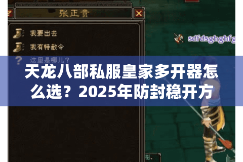 天龙八部私服皇家多开器怎么选?2025年防封稳开方案实测 天龙八部私服皇家多开器怎么选?2025年防封稳开方案实测