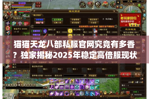 猫猫天龙八部私服官网究竟有多香?独家揭秘2025年稳定高倍服现状 猫猫天龙八部私服官网究竟有多香?独家揭秘2025年稳定高倍服现状