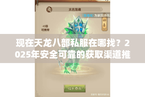 现在天龙八部私服在哪找?2025年安全可靠的获取渠道推荐 现在天龙八部私服在哪找?2025年安全可靠的获取渠道推荐