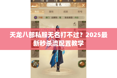 天龙八部私服无名打不过？2025最新秒杀流配置教学