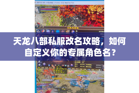 天龙八部私服改名攻略,如何自定义你的专属角色名? 天龙八部私服改名攻略,如何自定义你的专属角色名?