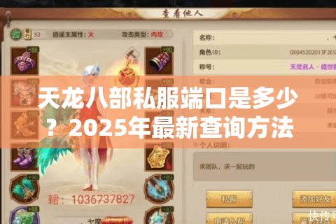 天龙八部私服端口是多少?2025年最新查询方法公开(附防封指南) 天龙八部私服端口是多少?2025年最新查询方法公开(附防封指南)
