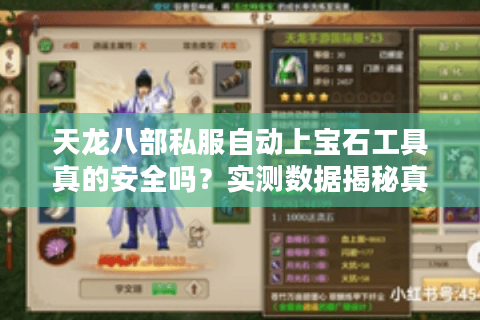 天龙八部私服自动上宝石工具真的安全吗?实测数据揭秘真相 天龙八部私服自动上宝石工具真的安全吗?实测数据揭秘真相