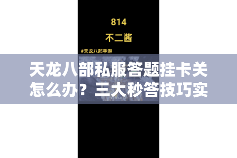 天龙八部私服答题挂卡关怎么办?三大秒答技巧实测有效 天龙八部私服答题挂卡关怎么办?三大秒答技巧实测有效
