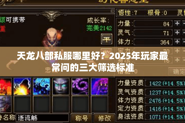 天龙八部私服哪里好?2025年玩家最常问的三大筛选标准 天龙八部私服哪里好?2025年玩家最常问的三大筛选标准